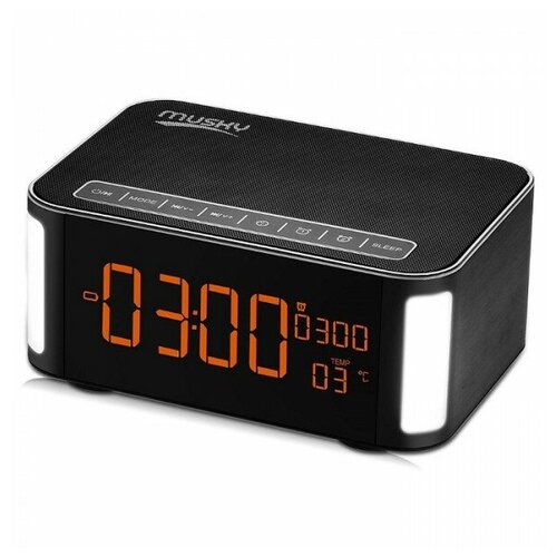Bluetooth стерео-колонка MUSKY DY32L 12 Вт часы будильник температура SD FM 269900₽
