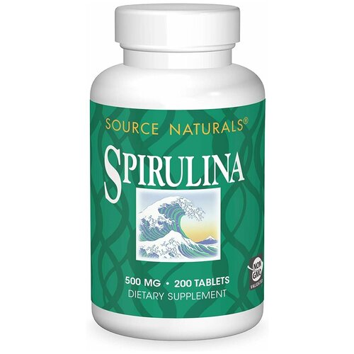 Source Naturals Spirulina - Для поддержки иммунной системы - 200 таблеток