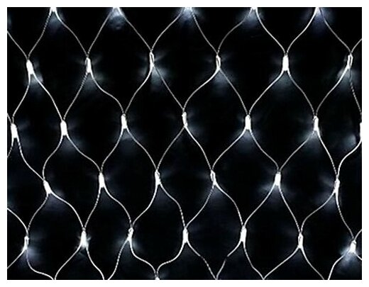 Электрогирлянда 320 холодных белых LED ламп (светодиодов), 2,3х1,5+1,5 м, белый провод, контроллер, MEN