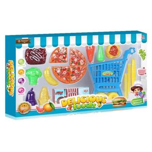 фото Игровой набор "delicious foods", тележка с продуктами, 24 предметов ponapona