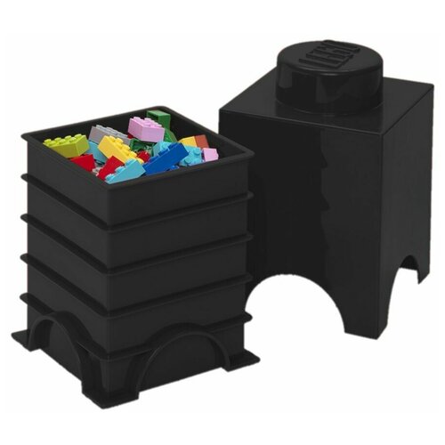 фото Ящик для хранения lego 1 storage brick черный