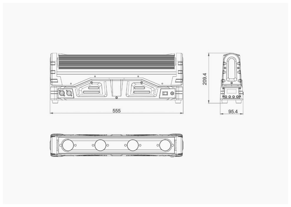 Involight MovingBeam410 - моторизованная LED панель, 4 шт. х 10 Вт белый (LumiEngine), DMX-512