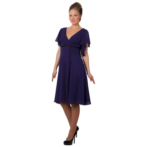 Платье вечернее, полуприлегающее, размер 52, фиолетовый