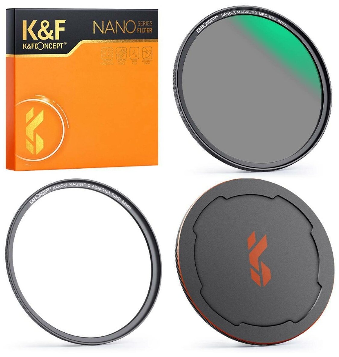 Фильтр магнитный K&F NANO X ND8 52 мм