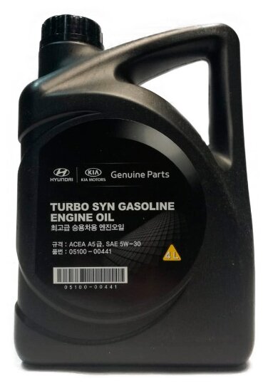 Синтетическое моторное масло MOBIS Turbo SYN Gasoline 5W-30