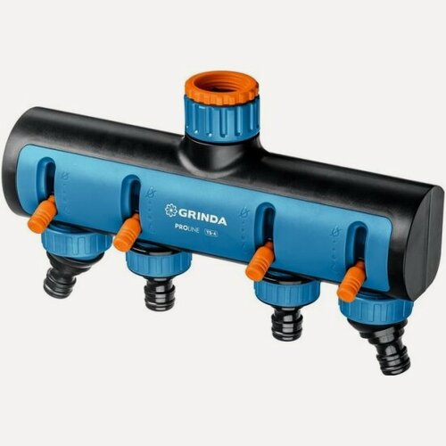 Изображение товара Распределитель Grinda поливочный PROLine TS-4 четырехканальный, с внутренней резьбой 3/4"-1"