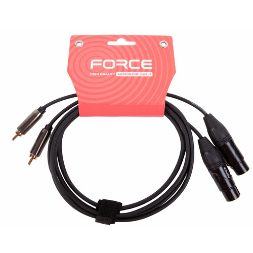 Двойной аудио кабель FORCE FLC-17/2TW (RCA-XLR) кабель аудио 2xrca 2xxlr force flc 17 2tw 2 0m