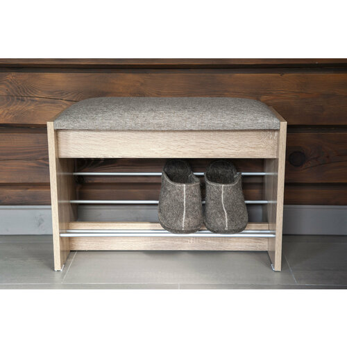 Обувница с сиденьем Shoe Rack 6, обувница для прихожей, бежевый