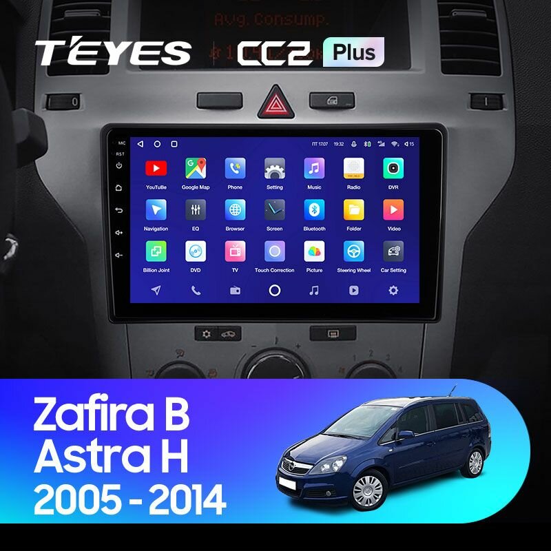 Штатная магнитола TEYES CC2 Plus 9.0" 4 Gb для Opel Zafira 2005-2014