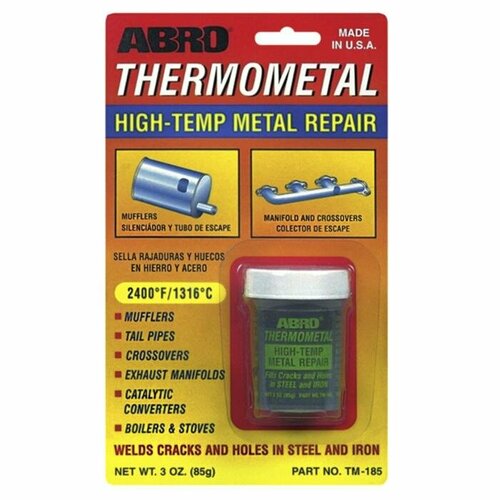 Холодная сварка - Термометалл ABRO, высокотемпературная, до 1316°С, 85 г холодная сварка abro термометалл 85гр 1 12 abro арт tm 185