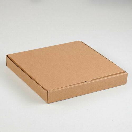Коробка для пиццы, бурая, 30 x 30 x 4 см, 20 шт.