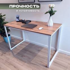 Стол письменный, офисный, кухонный, обеденный в стиле Loft цвет дуб вотан 130 см