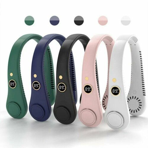 Беспроводной вентилятор на шею с дисплеем белый 169900₽