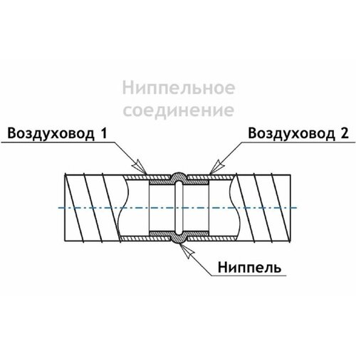 фото Diaflex ниппель оцинкованный ?200 мм уф-01004010