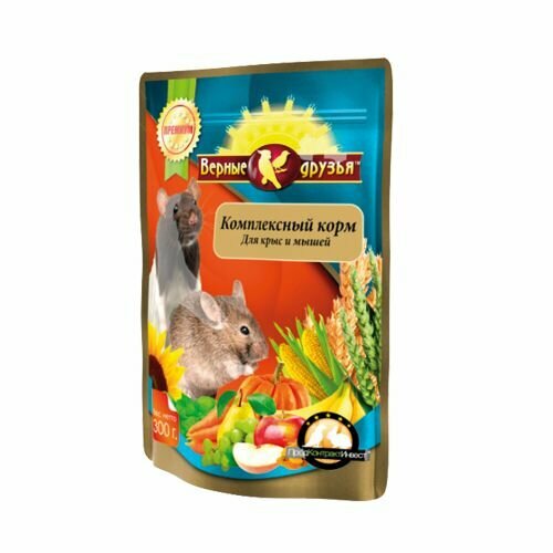 Корм верные друзья для крыс и мышей 300 гр 299₽