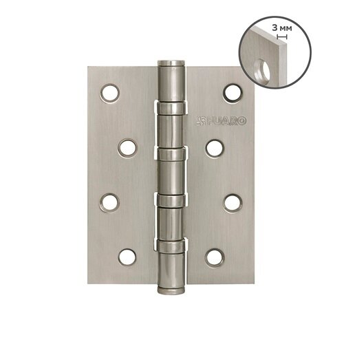 фото Петля дверная универсальная FUARO HEAVY IN4400U 100х75х3 мм SN мат. никель /46503/