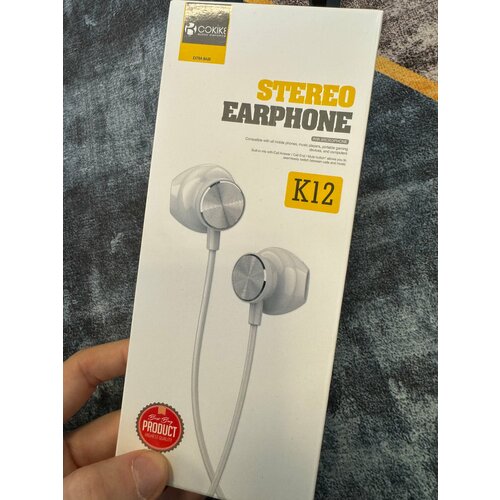 Проводные наушники капельки с микрофоном Cokike K12 116 Дцб 130см 32 Ом разъем 35мм для старых телефонов магнитолы радио MP3-плеера VR-о 588₽