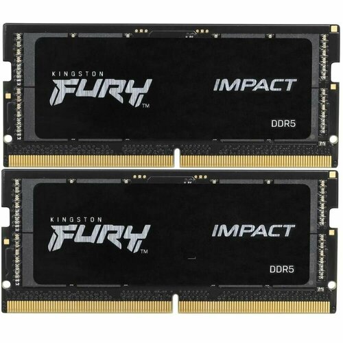 Модуль памяти SO-DIMM DDR5 32Gb 2x16Gb PC51200 6400Mhz Kingston Fury Impact KF564S38IBK2-32 13930₽