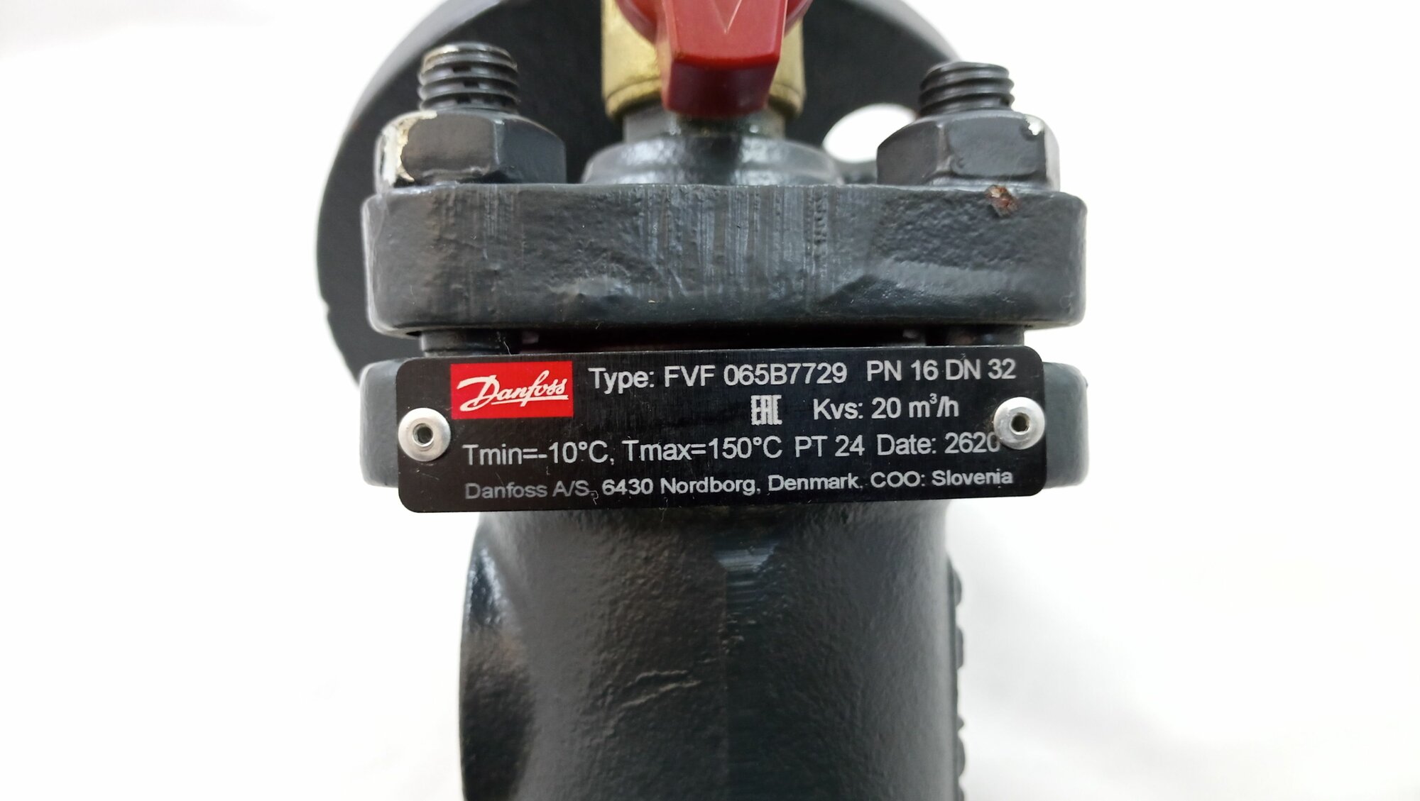 Danfoss 065B7729 - Фильтр сетчатый FVF Ду32 со сливным краном, чугун, фланцевый, Ру16