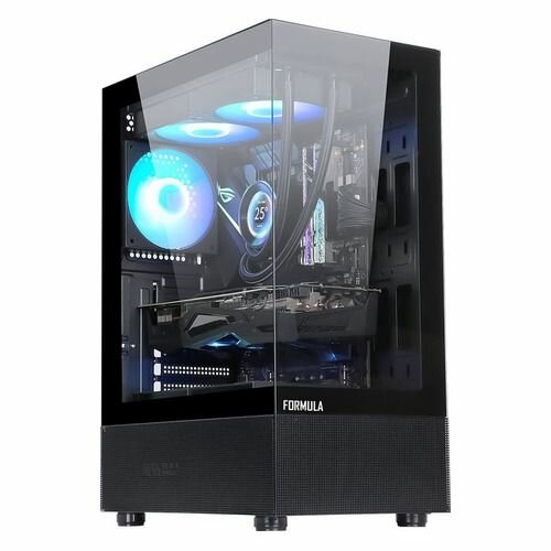 Корпус ATX Formula Crystal Z1 PLUS, Midi-Tower, без БП, черный