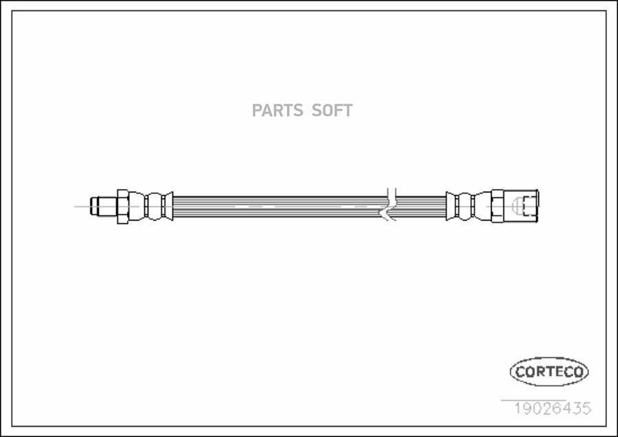 CORTECO 19026435 Шланг тормозной