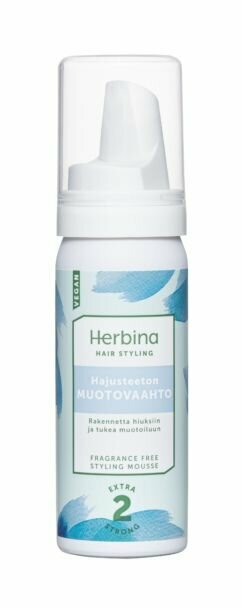 Herbina мусс - формирующая пенка для укладки волос сильной фиксации без отдушки (из Финляндии) 50 мл