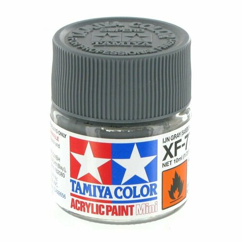 эмаль xf 24 dark grey flat enamel paint 10 ml тёмно cерый матовый tamiya 80324 81777 XF-77 IJN Gray Sasebo акриловая краска 10 мл.