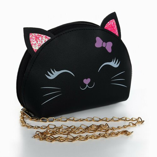 Сумка кросс-боди NAZAMOK KIDS, фактура зернистая, черный