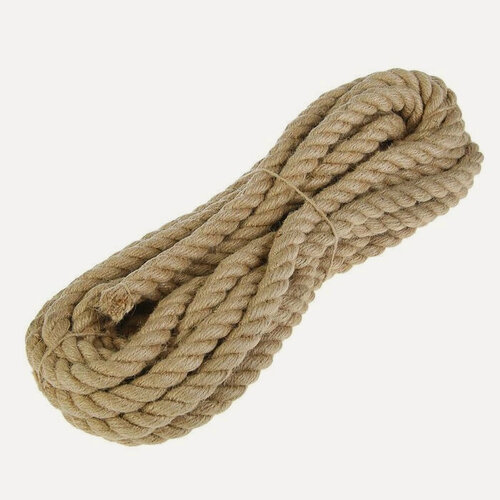 Изображение товара Канат джутовый 16 мм, длина 10 м, веревка для декора, когтеточки