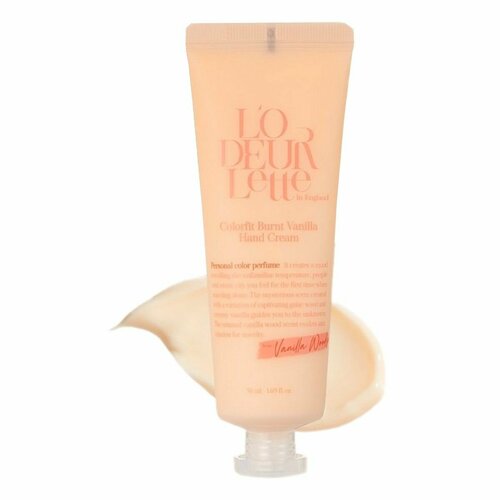 LODEURLETTE Крем для рук увлажняющий с ароматом ванили In England Colorfit Burnt Vanilla Hand Cream 50 мл 562₽