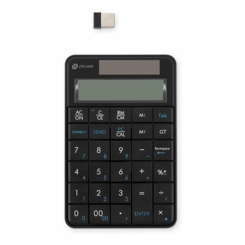 Числовой блок Oklick K604W, USB, Радиоканал, без русского алфавита, черный [1979325]