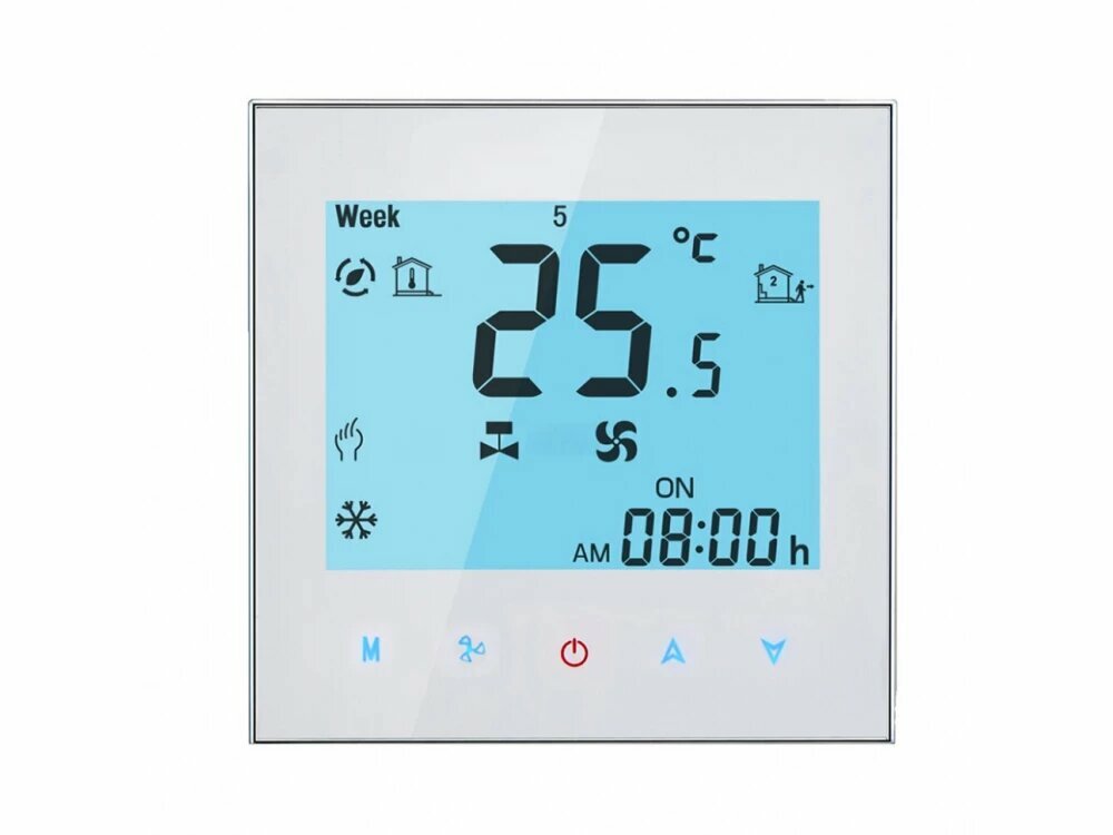 фото Комнатный термостат Techno КТ-200 (сенсорное управление), Белый