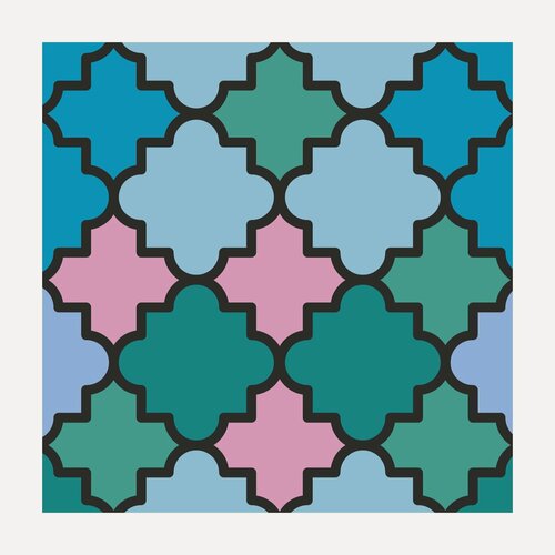 Изображение товара Витражная самоклеящаяся пленка для окон / стёкол. Решетка. 70х140 см.