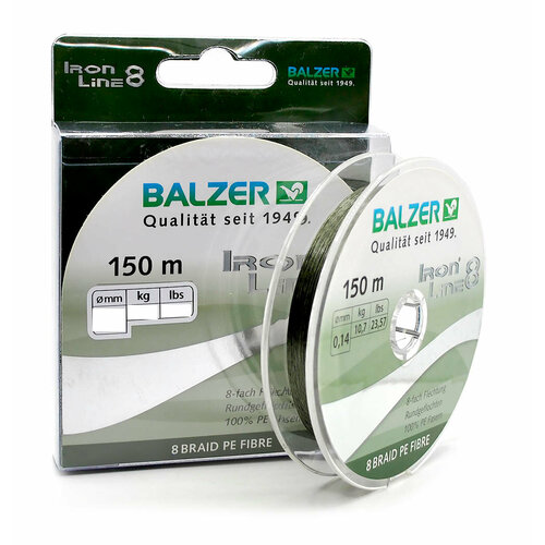 Плетёнка Balzer Iron Line PE 8x 150м 0.12мм 9.8кг Green