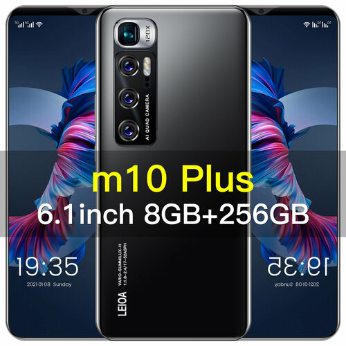 Смартфон Aliexpress m10plus 61 5G большой экран 3396₽
