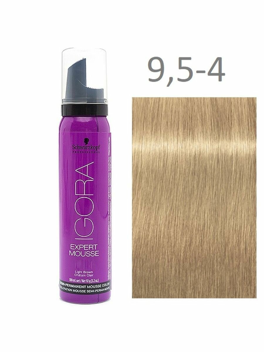 Schwarzkopf Professional Мусс Igora Expert, 9.5-4 beige, 100 мл
