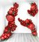 Красная разнокалиберная гирлянда для фотозоны