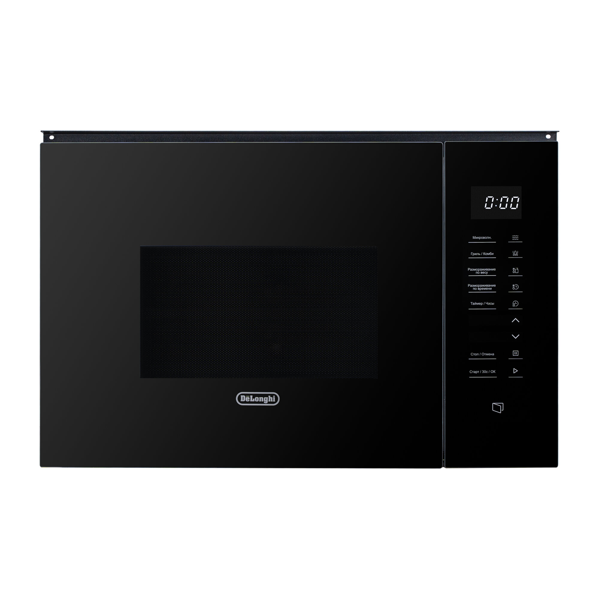 фото Встраиваемая микроволновая печь DeLonghi DMO 25NB ROMA, 5 уровней мощности, 25 л, Гриль, Разморозка, 3 года гарантии, установка в шкаф и колонну
