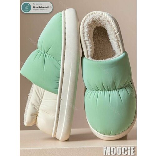фото Галоши moocie, размер длина стопы 24cm, зеленый,