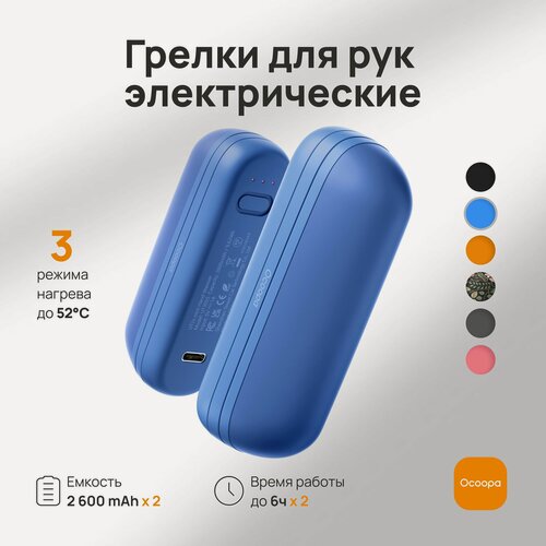 Изображение товара Электрическая грелка для рук Ocoopa UT2s Mini, синяя, 2 шт, на магнитах