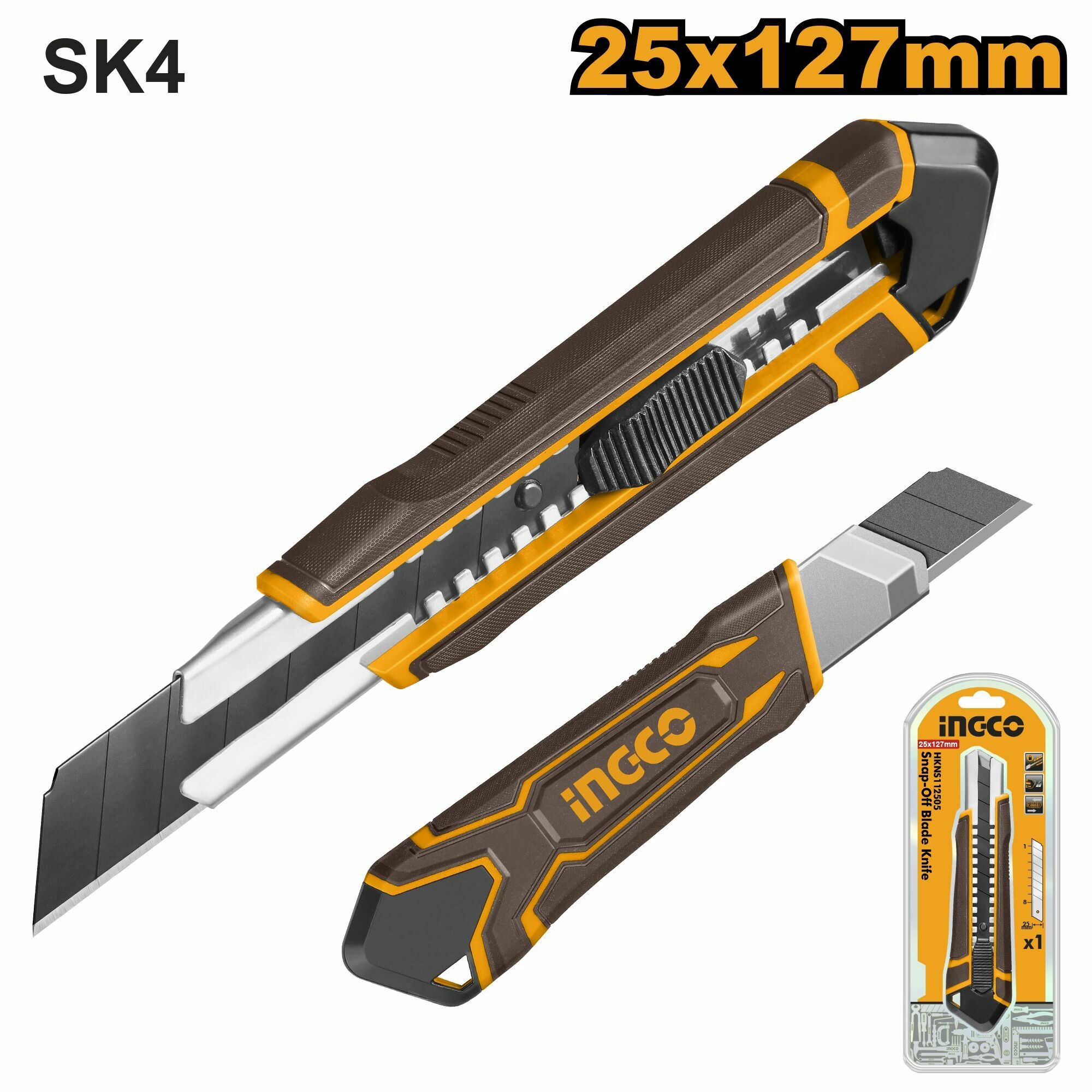 Нож канцелярский INGCO HKNS112505 25*127 мм
