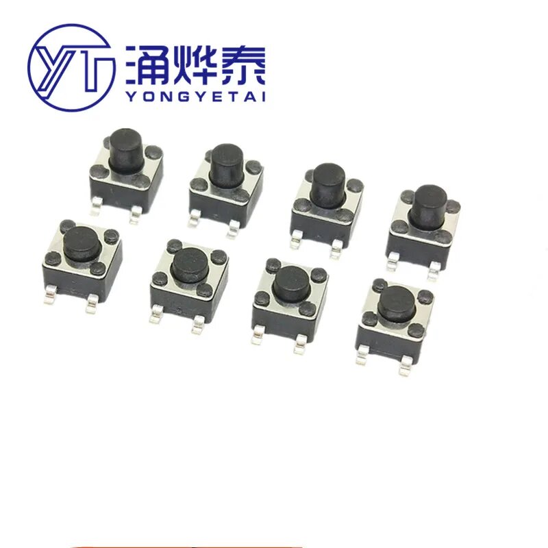 Микропереключатели YYT тактильные 50шт, 5mm
