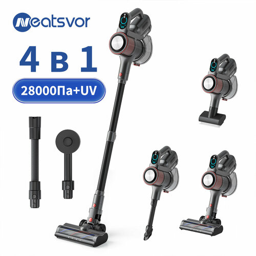 Вертикальный пылесос беспроводной Neatsvor G10RU 28000Па уничтожение клещей и бактерий серый 15095₽