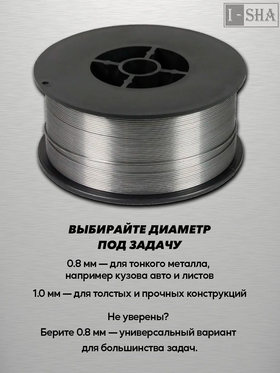 Проволока для сварки без газа SVARCITY E71T, диаметр 0.8 мм- 1 кг, 2 шт. — фото 1