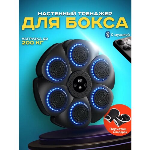 Настенный электронный Боксерский тренажер музыкальный, интерактивный тренажер с музыкой, блютуз, Лапы боксерские