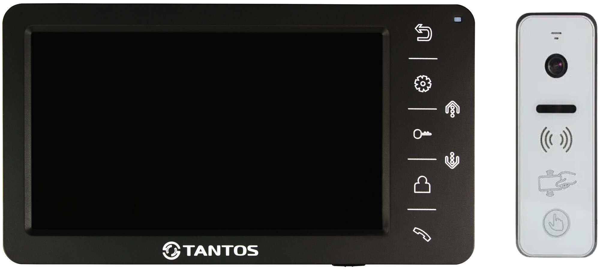 Tantos Amelie HD (черный) и iPanel 2 WG (белая) EM HD (комплект домофона 7" HD)