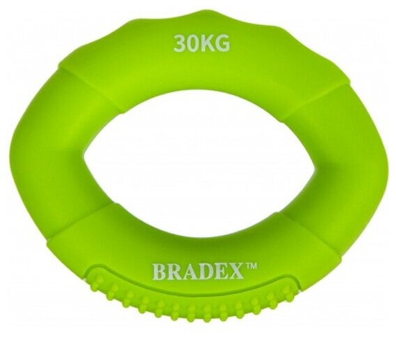 Эспандер Bradex кистевой 30 кг, овальной формы, зеленый