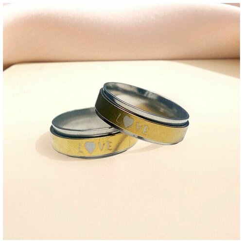 Набор колец, размер 20, желтый кольца с именем на заказ кольца с именем на заказ кольца с камнем талисманом на палец две пары женские красочные кольца ювелирные изделия