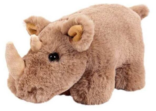 Мягкая игрушка ABtoys В дикой природе Носорог коричневый, 18 см