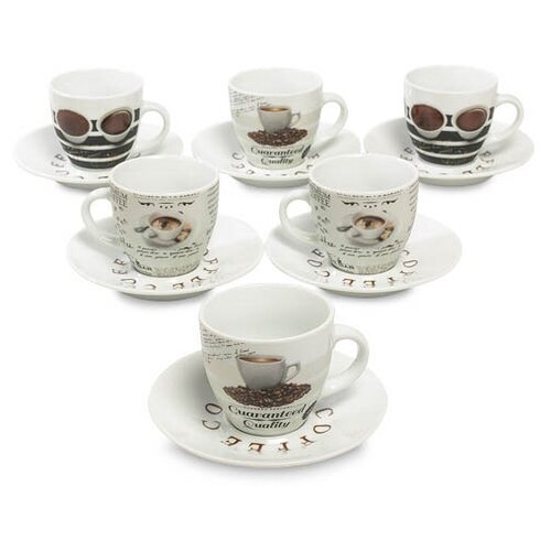 Набор из 6 кружек 125мл с блюдцами RX-01 113-451825